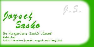 jozsef sasko business card